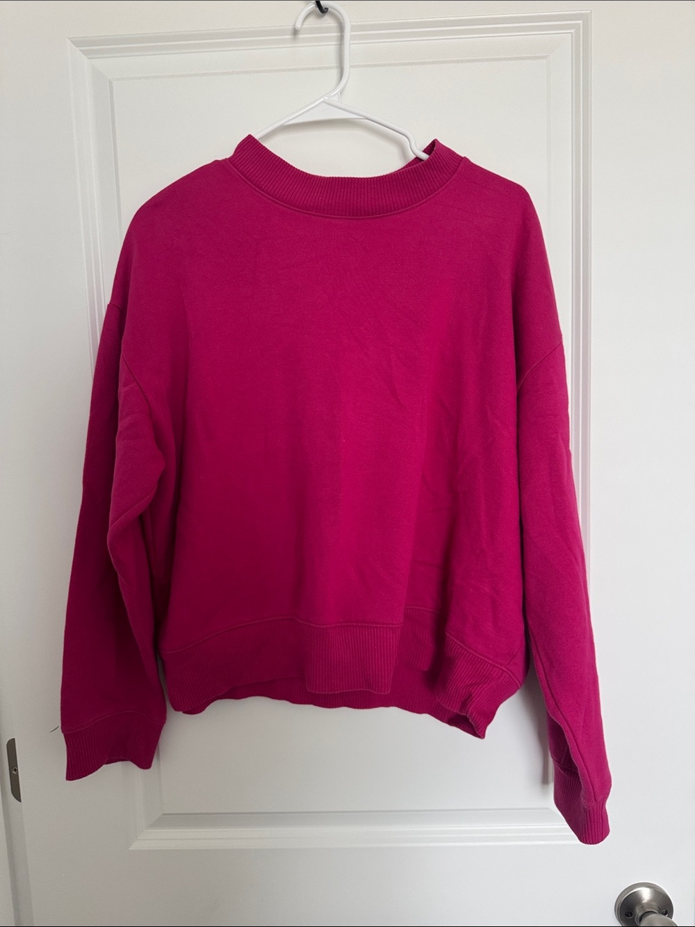 a new day Fuchsia Crewneck Sweater
